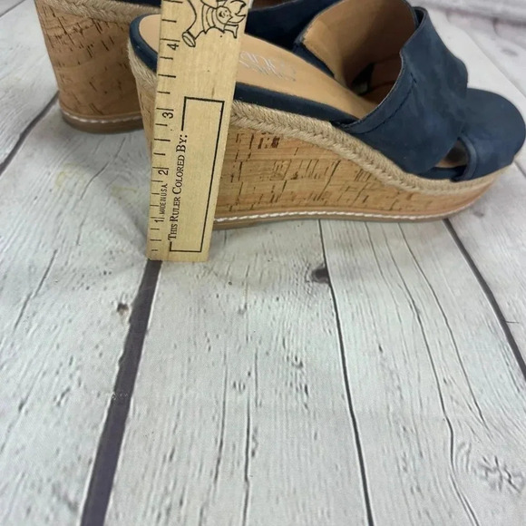 franco sarto navy cinch wedge Sandals size 9.5 EUR 39.5 - Picture 8 of 9